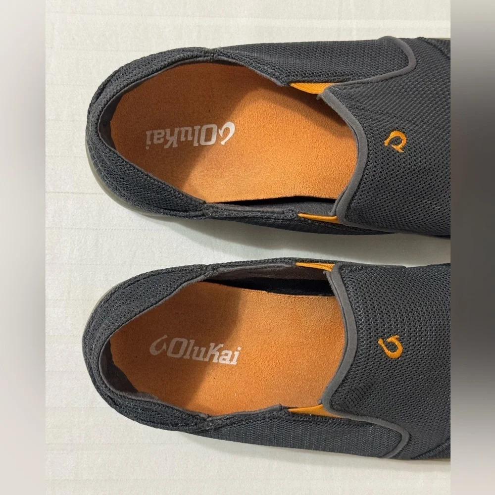 Olukai Nohea Mesh Sneakers Men's 8 Blue/Grey Casual Slip-On Loafers Boat Shoes